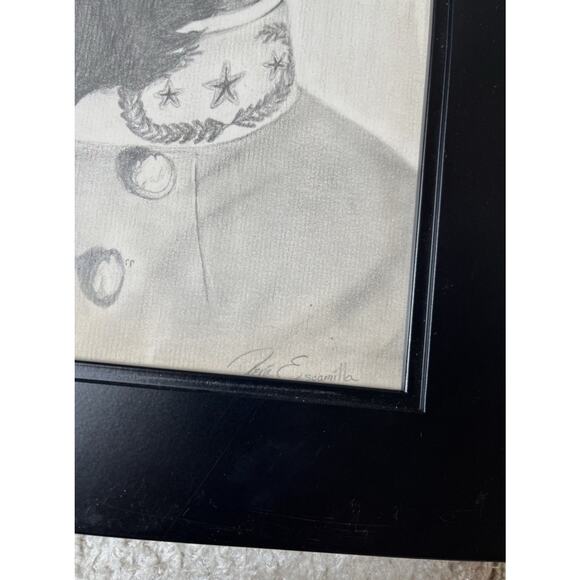 Hand Drawn Sketched Pencil Artist Image Portrait World War 2 Generals WW2 - Picture 14 of 16